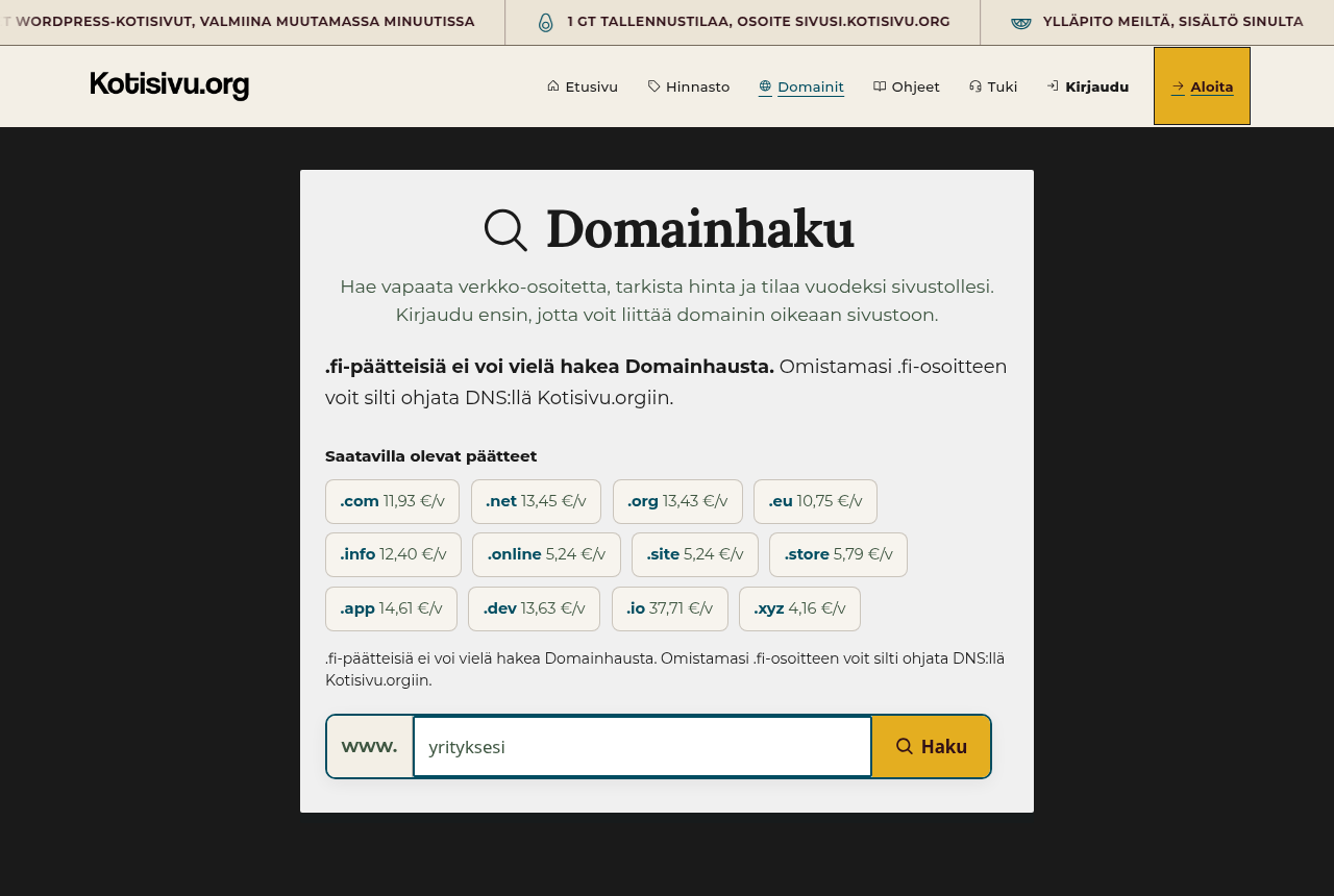 Domainhaku