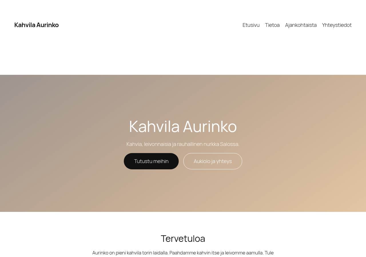 Kahvila Aurinko julkinen etusivu